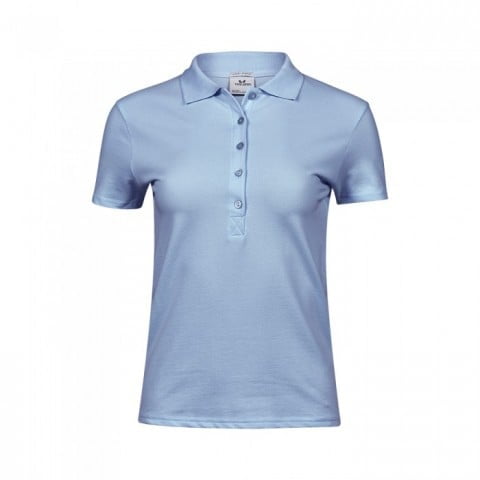 Koszulki Polo - Damska koszulka polo Luxury Stretch - Tee Jays 145 - Light Blue - RAVEN - koszulki reklamowe z nadrukiem, odzież reklamowa i gastronomiczna