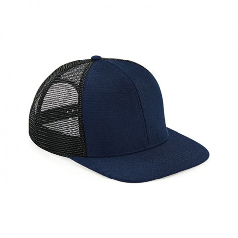 Czapki z daszkiem - Czapka 6-panelowa trucker Original Flat Peak - Beechfield B664 - French Navy/Black - RAVEN - koszulki reklamowe z nadrukiem, odzież reklamowa i gastronomiczna