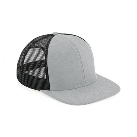 Czapki z daszkiem - Czapka 6-panelowa trucker Original Flat Peak - Beechfield B664 - Grey/Black - RAVEN - koszulki reklamowe z nadrukiem, odzież reklamowa i gastronomiczna