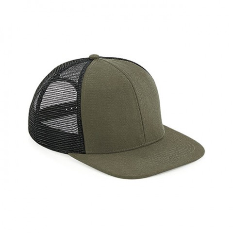 Czapki z daszkiem - Czapka 6-panelowa trucker Original Flat Peak - Beechfield B664 - Olive Green/Black - RAVEN - koszulki reklamowe z nadrukiem, odzież reklamowa i gastronomiczna