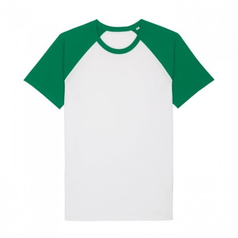 Koszulki T-Shirt - T-shirt Unisex Catcher Short Sleeve - STTU825 - White/Varsity Green - RAVEN - koszulki reklamowe z nadrukiem, odzież reklamowa i gastronomiczna