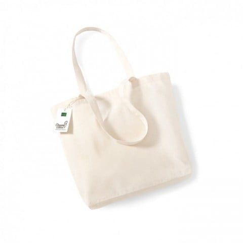 Torby i plecaki - Organic Cotton Shopper - W180 - Natural - RAVEN - koszulki reklamowe z nadrukiem, odzież reklamowa i gastronomiczna