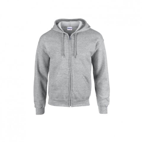 Bluzy - Bluza z pełnym zamkiem Heavy Blend™ - Gildan 18600 - Sport Grey (Heather) - RAVEN - koszulki reklamowe z nadrukiem, odzież reklamowa i gastronomiczna