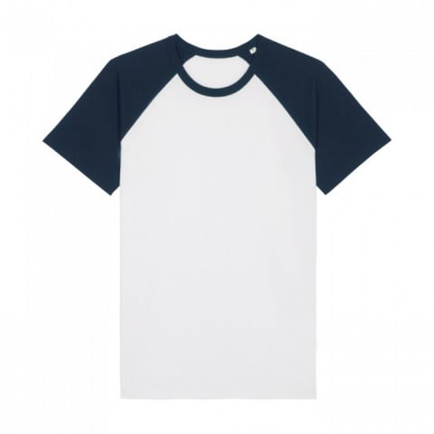 Koszulki T-Shirt - T-shirt Unisex Catcher Short Sleeve - STTU825 - White/French Navy - RAVEN - koszulki reklamowe z nadrukiem, odzież reklamowa i gastronomiczna