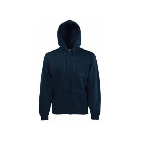 Bluzy - Bluza z zamkiem Premium Hooded - Fruit of the Loom 62-034-0 - Deep Navy - RAVEN - koszulki reklamowe z nadrukiem, odzież reklamowa i gastronomiczna