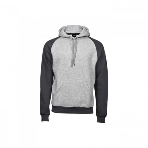 Bluzy - Męska dwukolorowa bluza Hooded - Tee Jays 5432 - Heather Grey/Dark Grey - RAVEN - koszulki reklamowe z nadrukiem, odzież reklamowa i gastronomiczna