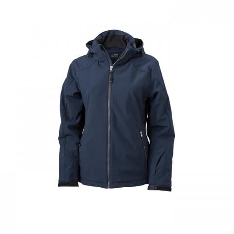 Kurtki - Damski zimowy softshell Wintersport - JN 1053 - Navy - RAVEN - koszulki reklamowe z nadrukiem, odzież reklamowa i gastronomiczna