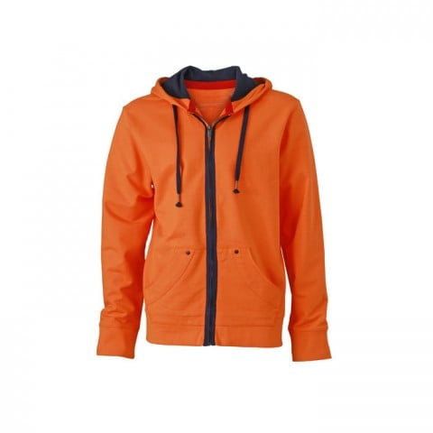 Bluzy - Męska bluza z kapturem Urban Hooded - James & Nicholson JN982 - Orange - RAVEN - koszulki reklamowe z nadrukiem, odzież reklamowa i gastronomiczna