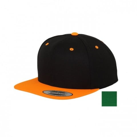 czarno-pomarańczowy snapback flexfit z haftem