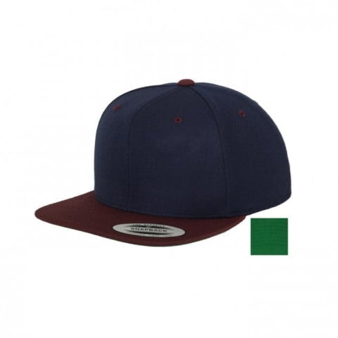 granatowo-burgundowy snapback flexfit z haftem