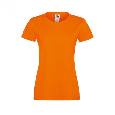 Koszulki T-Shirt - Damska koszulka Sofspun® - Fruit of the Loom 61-414-0 - Orange - RAVEN - koszulki reklamowe z nadrukiem, odzież reklamowa i gastronomiczna