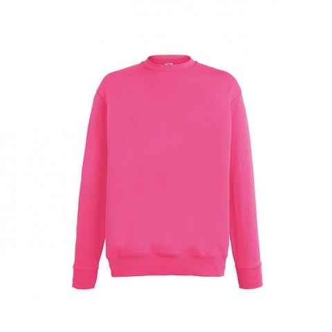 Bluzy - Bluza Crewneck Lightweight Set-In - Fruit of the Loom 62-156-0 - Fuchsia - RAVEN - koszulki reklamowe z nadrukiem, odzież reklamowa i gastronomiczna