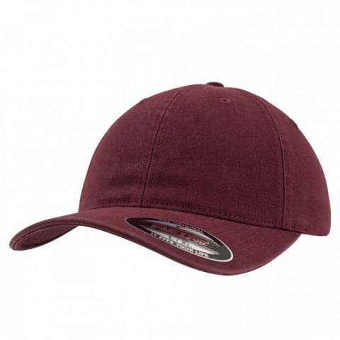 burgundowa dad hat flexfit 6997