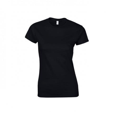 Koszulki T-Shirt - Damska koszulka Softstyle® - Gildan 64000L - Black - RAVEN - koszulki reklamowe z nadrukiem, odzież reklamowa i gastronomiczna