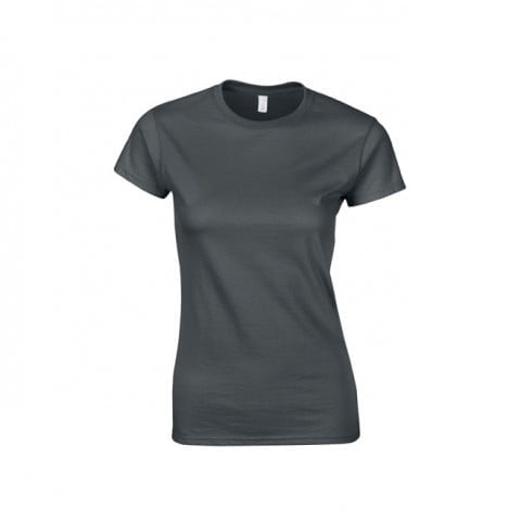 Koszulki T-Shirt - Damska koszulka Softstyle® - Gildan 64000L - Charcoal - RAVEN - koszulki reklamowe z nadrukiem, odzież reklamowa i gastronomiczna