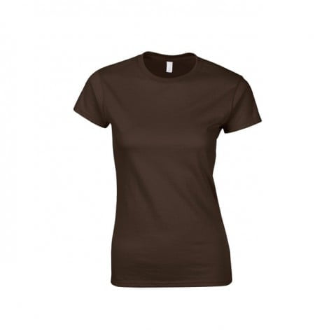 Koszulki T-Shirt - Damska koszulka Softstyle® - Gildan 64000L - Dark Chocolate - RAVEN - koszulki reklamowe z nadrukiem, odzież reklamowa i gastronomiczna