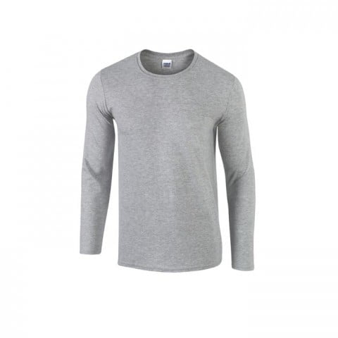 Koszulki T-Shirt - Koszulka z długim rękawem Softstyle® - Gildan 64400 - Sport Grey (Heather) - RAVEN - koszulki reklamowe z nadrukiem, odzież reklamowa i gastronomiczna