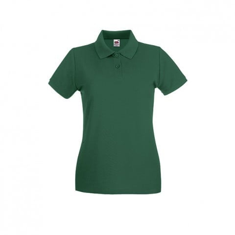 Koszulki Polo - Damska koszulka polo Premium Lady-Fit - 63-030-0 - Bottle Green - RAVEN - koszulki reklamowe z nadrukiem, odzież reklamowa i gastronomiczna