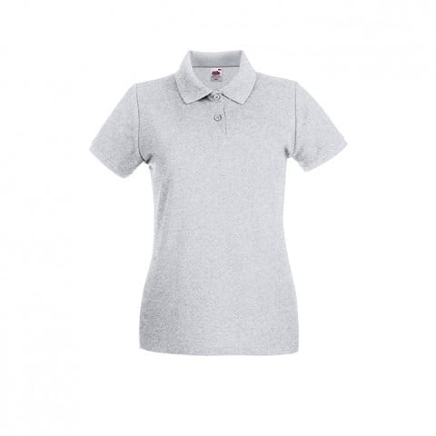 Koszulki Polo - Damska koszulka polo Premium Lady-Fit - 63-030-0 - Heather Grey - RAVEN - koszulki reklamowe z nadrukiem, odzież reklamowa i gastronomiczna