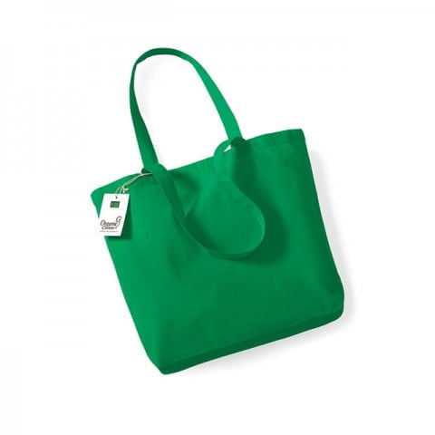 Torby i plecaki - Organic Cotton Shopper - W180 - Kelly Green  - RAVEN - koszulki reklamowe z nadrukiem, odzież reklamowa i gastronomiczna