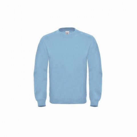 Bluzy - Bluza Crewneck ID.002 Cotton Rich - B&C WUI20 - Light Blue - RAVEN - koszulki reklamowe z nadrukiem, odzież reklamowa i gastronomiczna