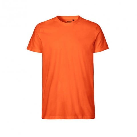 Koszulki T-Shirt - Męski T-Shirt w serek Fairtrade - Neutral O61001 - Orange - RAVEN - koszulki reklamowe z nadrukiem, odzież reklamowa i gastronomiczna