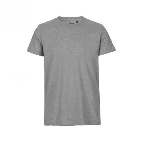 Koszulki T-Shirt - Męski T-Shirt w serek Fairtrade - Neutral O61001 - Sport Grey (Heather) - RAVEN - koszulki reklamowe z nadrukiem, odzież reklamowa i gastronomiczna