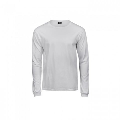 Koszulki T-Shirt - Męski Longsleeve Fashion Sof Tee - Tee Jays 8007 - White - RAVEN - koszulki reklamowe z nadrukiem, odzież reklamowa i gastronomiczna