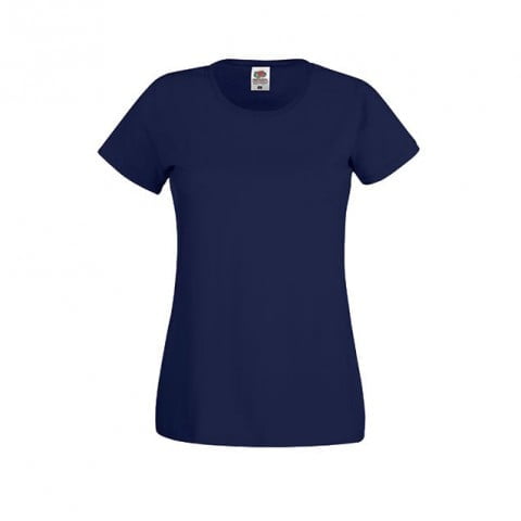 Koszulki T-Shirt - Damska koszulka Original Lady-Fit - Fruit of the Loom 61-420-0 - Deep Navy - RAVEN - koszulki reklamowe z nadrukiem, odzież reklamowa i gastronomiczna