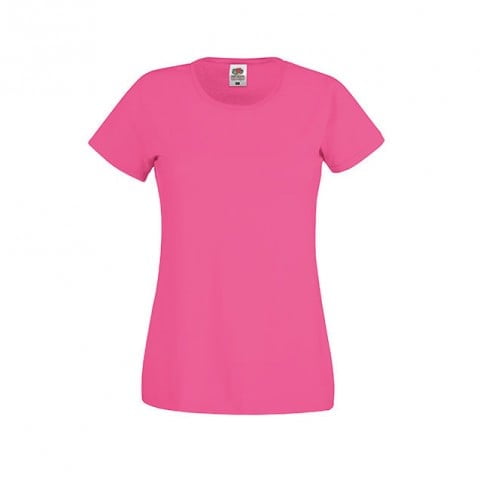 Koszulki T-Shirt - Damska koszulka Original Lady-Fit - Fruit of the Loom 61-420-0 - Fuchsia - RAVEN - koszulki reklamowe z nadrukiem, odzież reklamowa i gastronomiczna