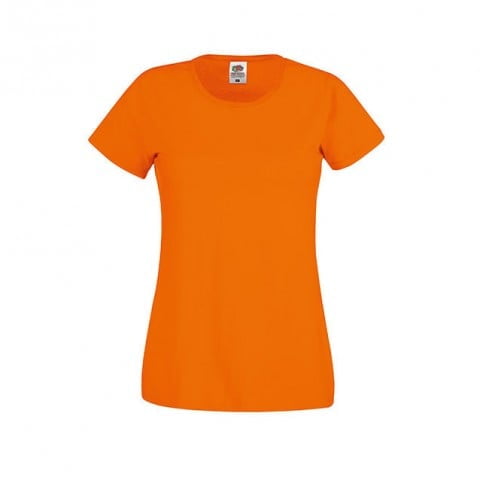 Koszulki T-Shirt - Damska koszulka Original Lady-Fit - Fruit of the Loom 61-420-0 - Orange - RAVEN - koszulki reklamowe z nadrukiem, odzież reklamowa i gastronomiczna