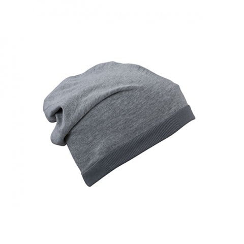 Czapki zimowe i akcesoria - Czapka letnia Heather Beanie - Myrtle Beach MB6577 - Grey Melange/Dark Grey - RAVEN - koszulki reklamowe z nadrukiem, odzież reklamowa i gastronomiczna