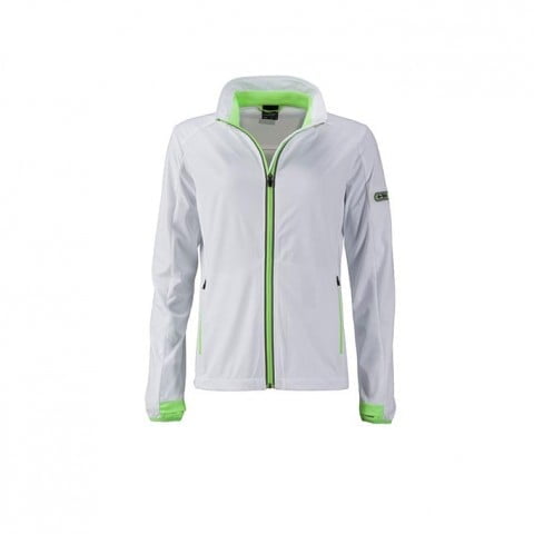 Kurtki - Ladies` Sports Softshell Jacket - JN1125 - White - RAVEN - koszulki reklamowe z nadrukiem, odzież reklamowa i gastronomiczna