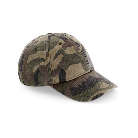 Czapki z daszkiem - Niskoprofilowa czapka Dad Hat Vintage - Beechfield B655 - Vintage Jungle Camo - RAVEN - koszulki reklamowe z nadrukiem, odzież reklamowa i gastronomiczna