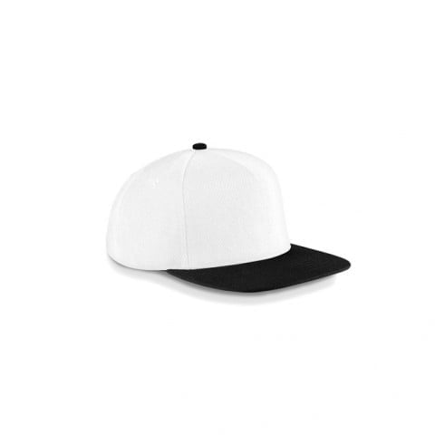 biało-czarny snapback beechfield z haftem