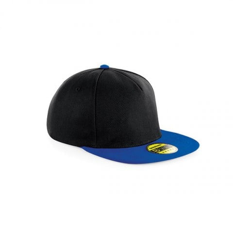 czarno-niebieski snapback beechfield z haftem