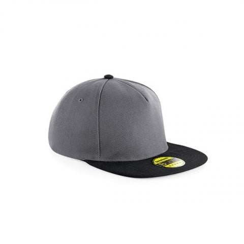 szaro-czarny snapback beechfield z haftem