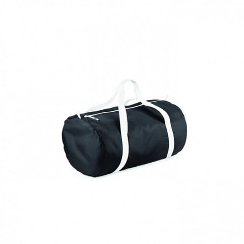 Torby i plecaki - Packaway Barrel Bag - BG150 - Black/White - RAVEN - koszulki reklamowe z nadrukiem, odzież reklamowa i gastronomiczna