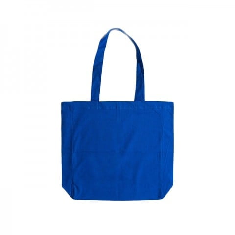 Torby i plecaki - Cotton bag with sidefold, long handles - XT95 - Blue - RAVEN - koszulki reklamowe z nadrukiem, odzież reklamowa i gastronomiczna