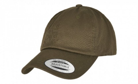 Czapki z daszkiem - Czapka z bawełny organicznej Dad hat - Flexfit 6245OC - Burnt Olive - RAVEN - koszulki reklamowe z nadrukiem, odzież reklamowa i gastronomiczna