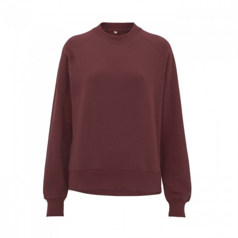 Bluzy - Damska Bluza Raglan Sweatshirt EP63 - BU - Burgundy - RAVEN - koszulki reklamowe z nadrukiem, odzież reklamowa i gastronomiczna