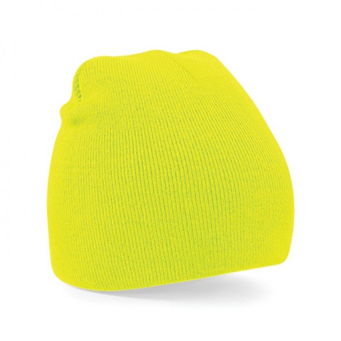 Czapki zimowe i akcesoria - Czapka dzianinowa beanie - Beechfield B44 - Fluorescent Yellow - RAVEN - koszulki reklamowe z nadrukiem, odzież reklamowa i gastronomiczna