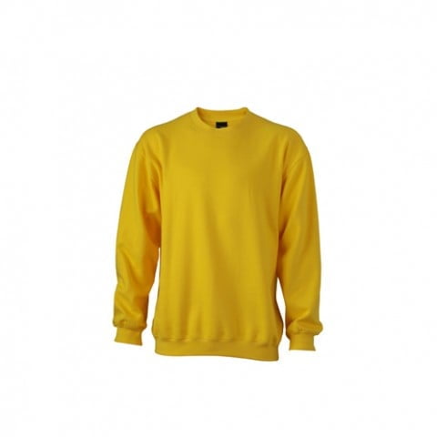 Bluzy - Bluza Crewneck Heavy - James & Nicholson JN040 - Sun Yellow - RAVEN - koszulki reklamowe z nadrukiem, odzież reklamowa i gastronomiczna