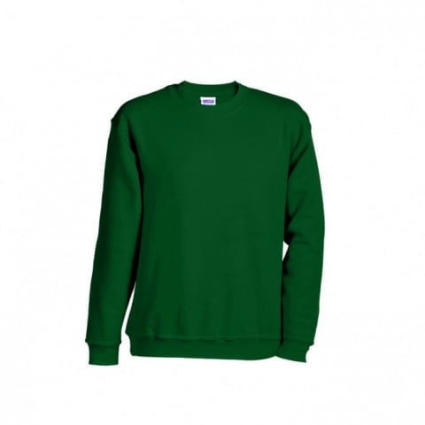 Bluzy - Bluza Crewneck Heavy - James & Nicholson JN040 - Dark Green - RAVEN - koszulki reklamowe z nadrukiem, odzież reklamowa i gastronomiczna