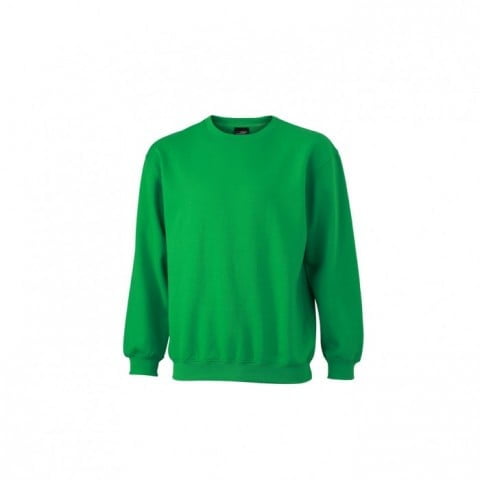 Bluzy - Bluza Crewneck Heavy - James & Nicholson JN040 - Fern Green - RAVEN - koszulki reklamowe z nadrukiem, odzież reklamowa i gastronomiczna