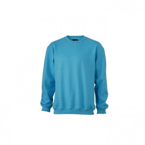 Bluzy - Bluza Crewneck Heavy - James & Nicholson JN040 - Sky Blue - RAVEN - koszulki reklamowe z nadrukiem, odzież reklamowa i gastronomiczna