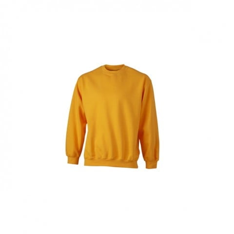 Bluzy - Bluza Crewneck Heavy - James & Nicholson JN040 - Gold Yellow - RAVEN - koszulki reklamowe z nadrukiem, odzież reklamowa i gastronomiczna