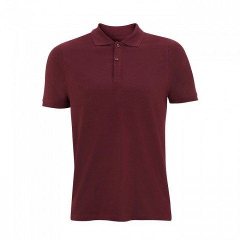 Koszulki Polo - Męska Koszulka Polo Slim Cut Jersey N34 - CT - Claret Red - RAVEN - koszulki reklamowe z nadrukiem, odzież reklamowa i gastronomiczna