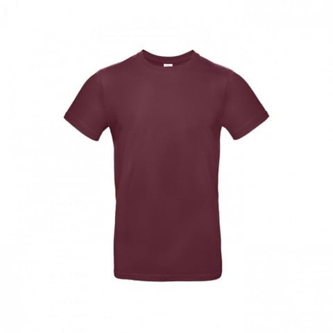 Koszulki T-Shirt - Męska koszulka #E190 - B&C TU03T - Burgundy - RAVEN - koszulki reklamowe z nadrukiem, odzież reklamowa i gastronomiczna