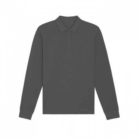 Koszulki Polo - Koszulka polo z długim rękawem unisex Prepster Longsleeve - STPU332 - Anthracite - RAVEN - koszulki reklamowe z nadrukiem, odzież reklamowa i gastronomiczna